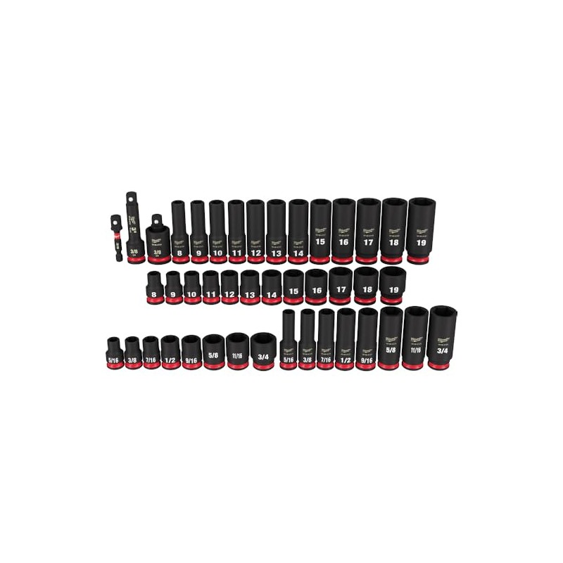 Milwaukee Electric - 43PC IMP Duty 3/8DR SAE Metric DP