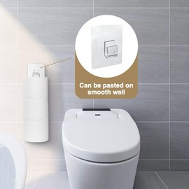 Over The Tank Toilet Paper Holder,Bathroom Toilet Paper Roll Holder for 2 Roll Tissue Brushed Nickel,Self Adhesive Toilet Paper Holder Storage Wall Mount,Stainless Steel Toliet Paper Holder（1 Pcs）