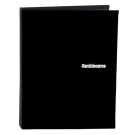 Sekisei XP-80C Album Pocket Harperhouse Reminiscent Mini Pocket Album, Card Size, Holds 80 Cards, 51-100 Sheets, Fabric, Black