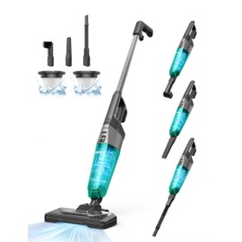 Small Vacuum Cleaner, Aspiron Corded Stick Vacuum Cleaner with 20kPa Powerful Suction & 0.88QT Dust Cup and 32ft Power Cord, 5-in-1 Handheld Lightweight Bagless vacuum cleaner carpet and floor for Pet