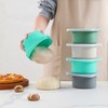 KEVJES Stackable Silicone Pizza Dough Proofing Containers with Lids-500ml portion-6pack
