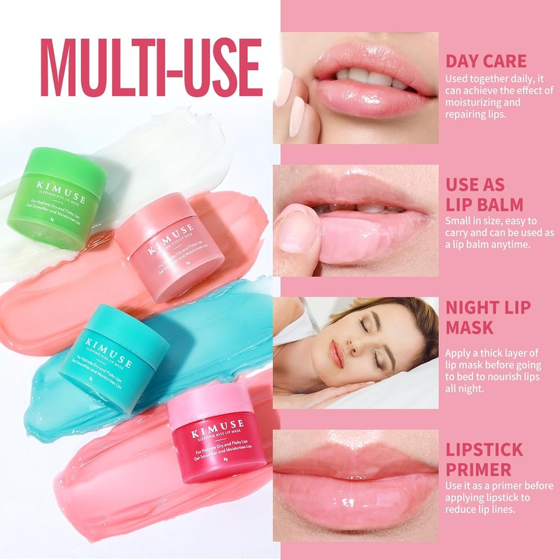KIMUSE- Set de mascarilla para dormir para labios: productos para
