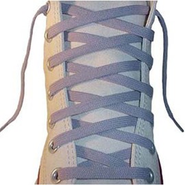 Flat Shoelaces 3/8" Wide Tubular Braided - 54 Inch Grey