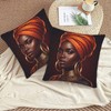 Abucaky Pillowcase Set of 2 African American Black Woman Throw