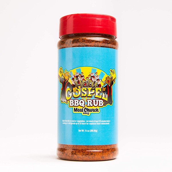 Meat Church Holy Gospel BBQ Rub for Meat and Vegetables, Gluten Free, No MSG, 14 Ounces