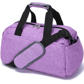14 inch Small Gym Bag for Women & Men, Mini Duffel Bag for Travel Sports Lightweight Carry On Bag, Light Purple, Small Bag