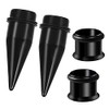 HEKEUOR 4 Piece 316l Steel Tapers and Tunnels Ear Stretching