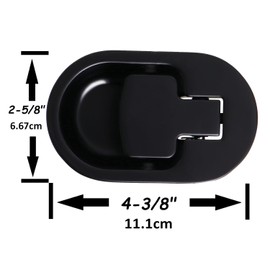 Relax Armchair and Sofa Lever, Solid Aluminium Metal Handle Black without Poweka Cable (2 Pieces)