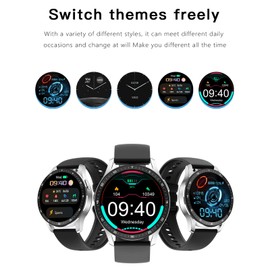 HYDZXINGW Smart Watch with Earbuds,2 in 1 Build-in TWS Wireless BT5.0 Earphone Fitness Sports Health Monitor Black