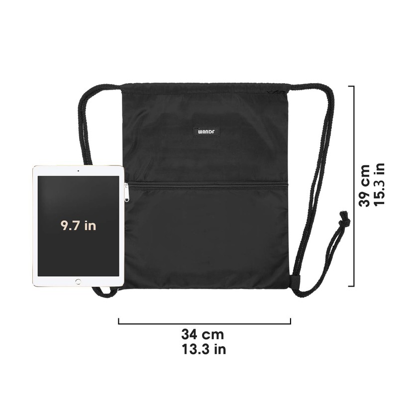 Drawstring Backpack String Bag Sackpack Cinch Water Resistant Nylon for