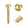 sourcing map Wood Screws M4 x 25mm Slotted Round Head