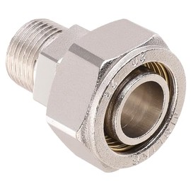 Delixike M8005 Maxline 3/4’’ Straight Air Piping Fittings 3/4’’ x 1/2’’ Male NPT Threads Adapter Fittings for RapidAir Compressed Air Line System