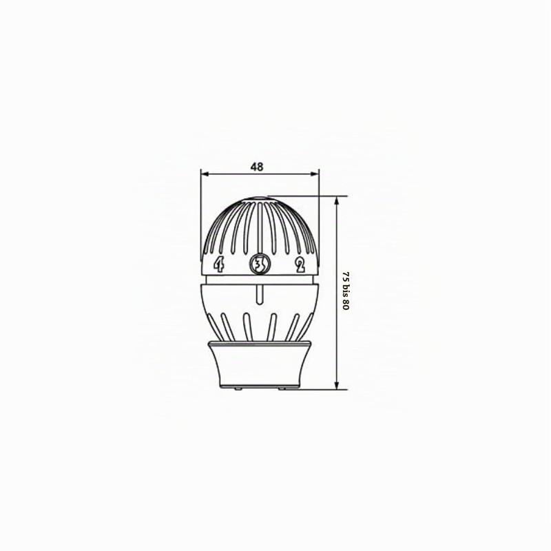 Giacomini R470X001 Clip Clap Thermostat Head