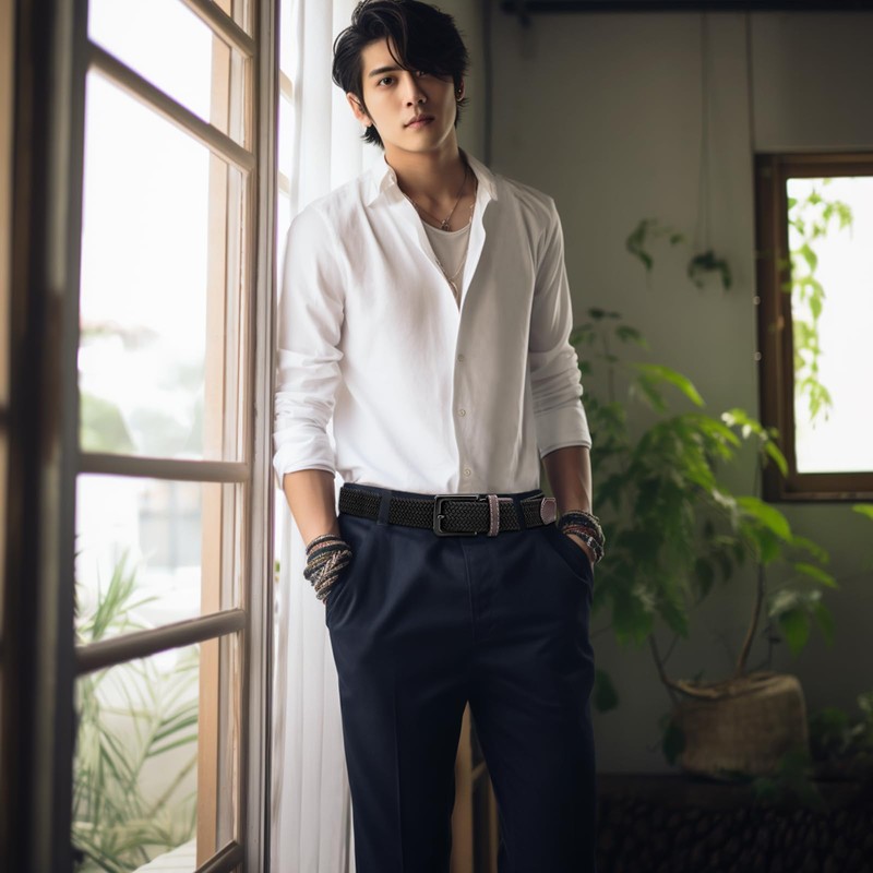 EsengNoyi Mesh Belt, Men's, Casual, Large Size, Stylish, Elastic Belt,