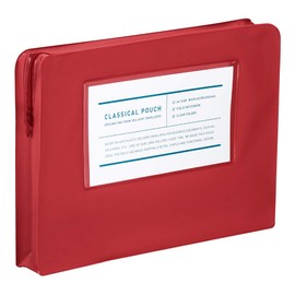 Kokuyo F-VBF230R Classical Pouch, A4 Case, Red