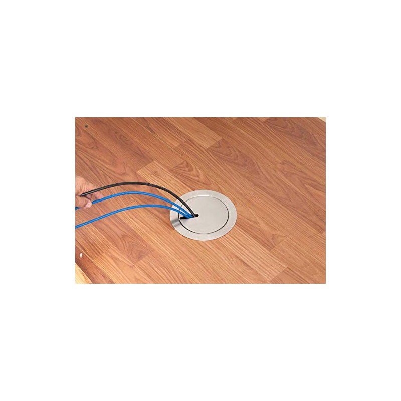 Arlington FLBR5420 Recessed Power and Data Round Floor Box (Nickel)