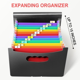 Vowcarol Greeting Card Organizer Expanding Organizer Greeting Card Storage Box Accordion Organizer