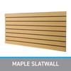 SSWBasics 4 ft x 2 ft Horizontal Maple Slatwall Easy