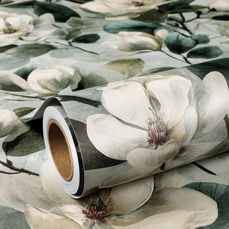 ReWallpaper Vintage Floral Wallpaper Peel and Stick Magnolia Wallpaper