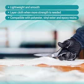 Premium Fiberglass Cloth 6 oz x 50" Wide x 25 Yards - Ideal for Pool, Automotive, Boat, Surfboard Repairs, General Purpose, Compatible with Epoxy, Polyester, Vinyl Ester Resins, 312.50 sq. ft.