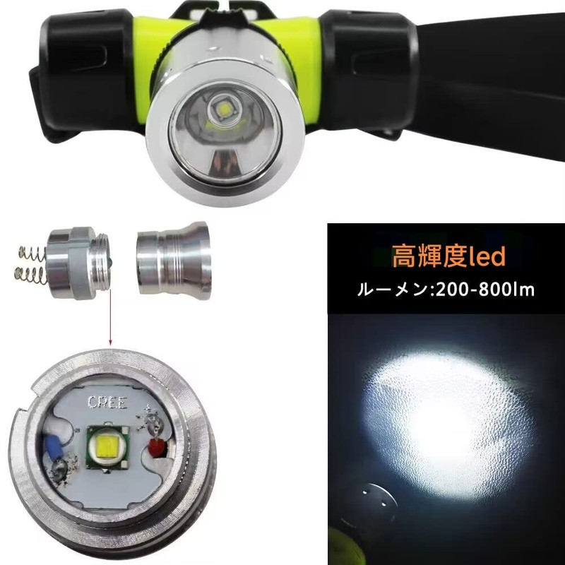 Diving Light, High Brightness, LED Headlight, Underwater Headlight, Waterproof, Diving,