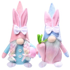 JMOCD Easter Gnomes Decorations, Spring Gnomes Plush Decorations, Easter Bunny Gnomes, Spring Home Decor Gifts Toys for Kids, Bunny Gnome Tier Tray Decor,Spring Home Décor.