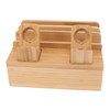 Bamboo Charging Station Multifunction 5 Ports Charging Station Rack for