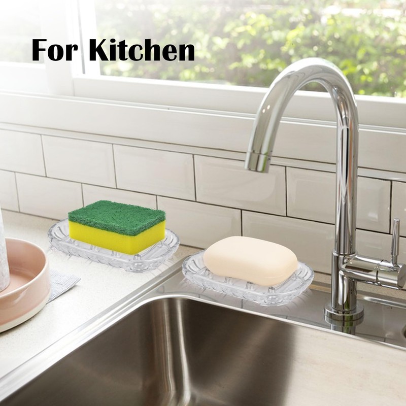 AMUONTY 2-Pack Soap Dish Holder for Bar Soap, Bathroom Soap