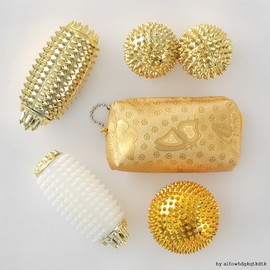 Heo Jun Jade Hand Acupressure Device Hand Acupressure Massager Golden Jade Acupressure Device 1pc 3ea