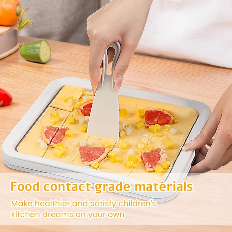 Zoneyan Large Ice Plate, Ice Cream Machine, Ice Rolling Machine