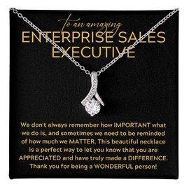Enterprise Sales Executive Necklace Message Card Box Alluring Standard - We Don't Always Remember - Appreciation Sales Business Coworker