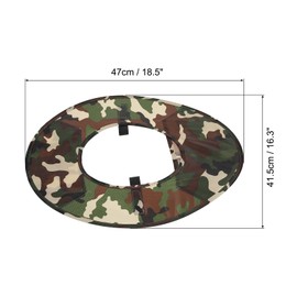 PATIKIL Hard Hat Sun Shade, Sun Shield Hard Hat Full Brim Attachment for Construction Outdoor Work, Camo
