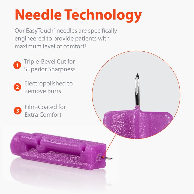 EasyTouch Twist Lancets - 28 G, (100 per Box)