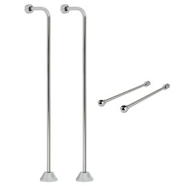 Kingston Brass CCK461 Vintage Single Offset Wall Bracket Combo, Polished Chrome Faucet-Supply-Lines