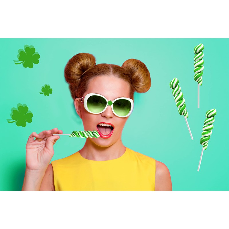 Fruidles St. Patrick's Day Twist Lollipops, Party Favor Box, Individually