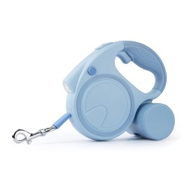 Edoxus Dog Lead Nylon Tape 5 m Retractable Extendable up to 50 kg Small Dogs and Medium Roll Lead (Blue)