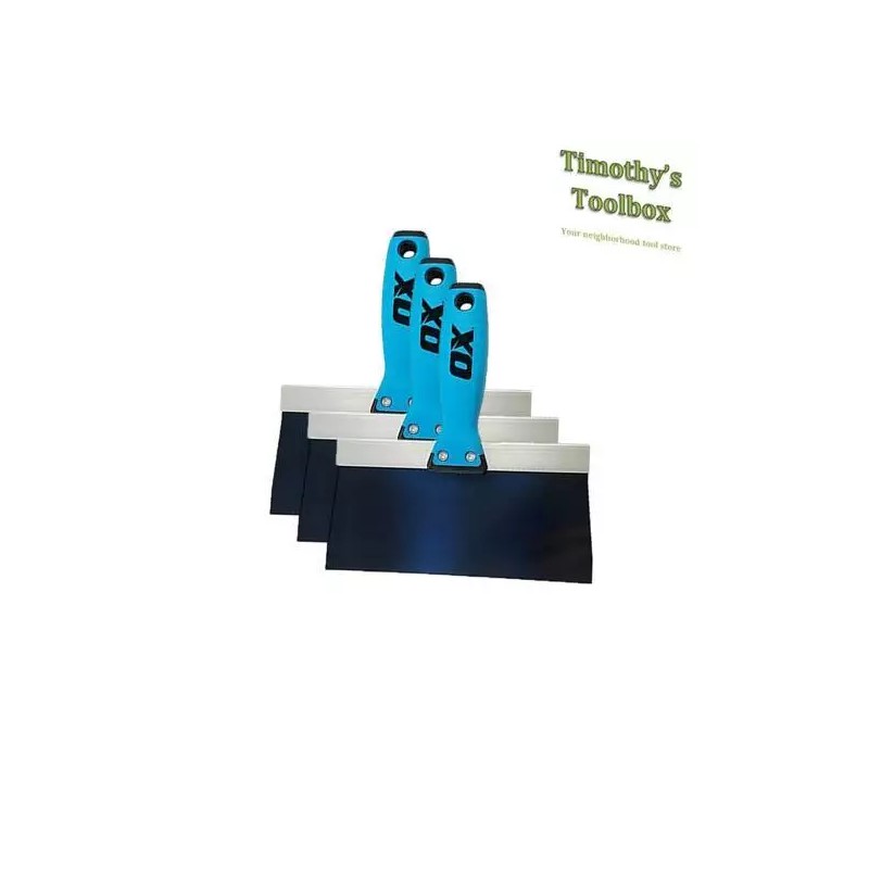 Ox Pro Taping Knife Blue Steel (8,10,12") Pack