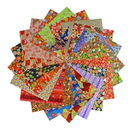 Yuzen Washi Paper 15x15cm Japanese Chiyogami 60 Sheets Assortment (Chiyogami)