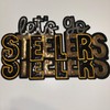 Let's Go Steelers Chenille Patch with Iron On Backing -