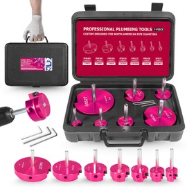 Premium 7Pcs PVC Pipe Reamer Kit For 1/2" Drills- Includes PPR75, PPR100, PPR125, PPR150, PPR200, PPR300, PPR400 (3/4", 1", 1-1/4", 1-1/2", 2", 3", 4") For SCH40 PVC, ABS PVC Pipe,CPVC
