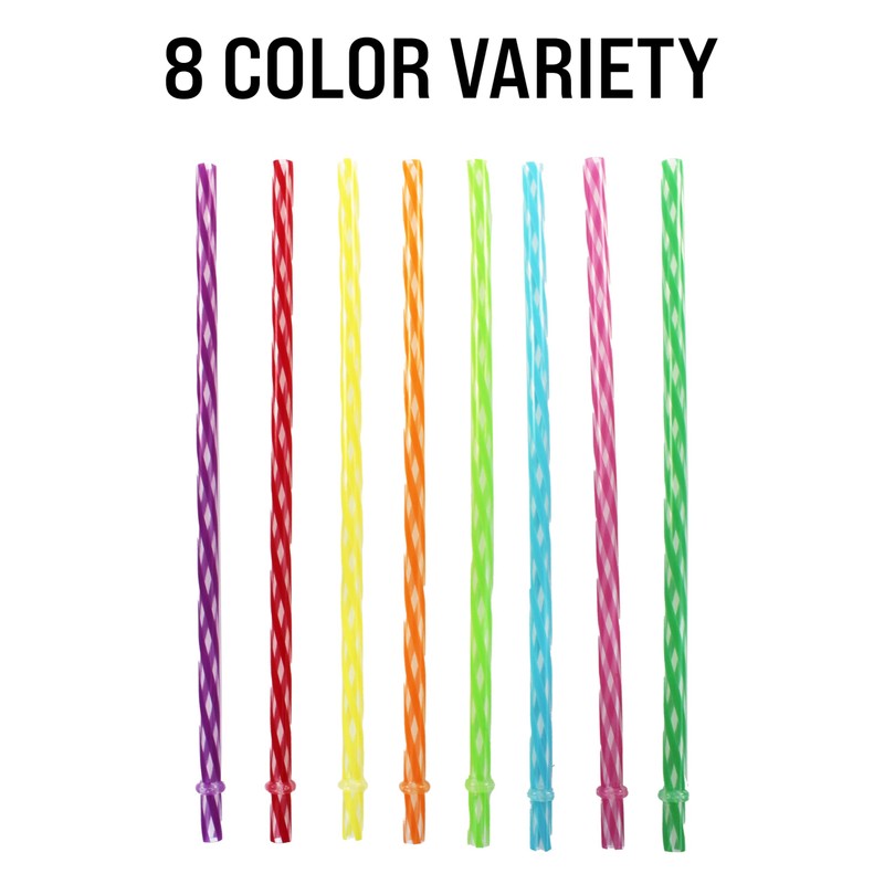 Hogg Reusable Straws - Rainbow (24 Pack), Plastic Straws Reusable,