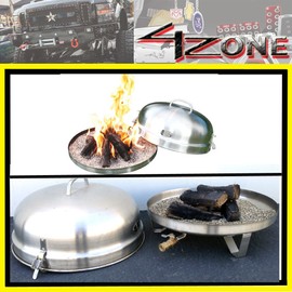 Pilot Self Contained Portable Fire Pit With Ceramic Logs Stainless Steel Uses Propane