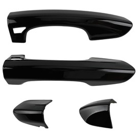 Carbhub Gloss Black Door Handle Cover Compatible with Ford Mustang 2015 2016 2017 2018 2019 2020 2021 2022