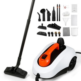 Dyna-Living Steam Cleaner 1800W Steamer for Cleaning 5 Bar Steamer Cleaner for Car Detailing 320°F High Temperature High Pressure Steamer for Carpets Floor with 1.8 L Inner Water Tank