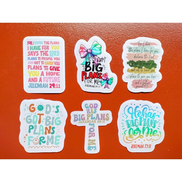(6 PCS) Jeremiah 29 11 He's Got Big Plans for