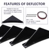 JMTBNO 4pcs Universal Curved Shape Rear Bumper Diffuser Shark Fin