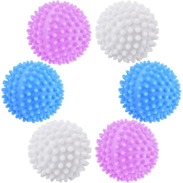 Dryer Balls, Pack of 6 Reusable Dryer Balls, Wash Balls for Down Jackets, Washing Ball for Washing Machine, Dryer Ball Dryer Balls, Tumble Dryer Ball for Home Clothing Cleaning