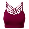 brasier deportivo para mujer con tirantes cruzados, bandeau sin aros,