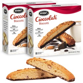 NONNIs Biscotti Cioccolati 6.88 Oz. Box of 8 Individually Wrapped Biscotti (2 Pack)