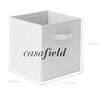 Casafield Set of 6 Collapsible Fabric Cube Storage Bins, White